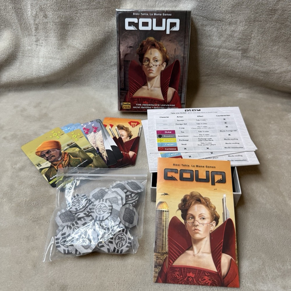 Coup: The Dystopian Universe Card Game Indie Boards and Cards by La Mame Games